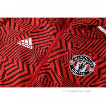 Chandal de Rompevientos del Manchester United 2021 Rojo