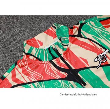 Chandal de Sudadera del Arsenal Nino 2024-2025 Rojo Verde