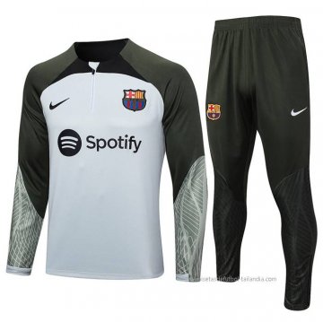 Chandal de Sudadera del Barcelona 2023-2024 Gris Chandal de Sudadera del Barcelona 2023-2024 Gris