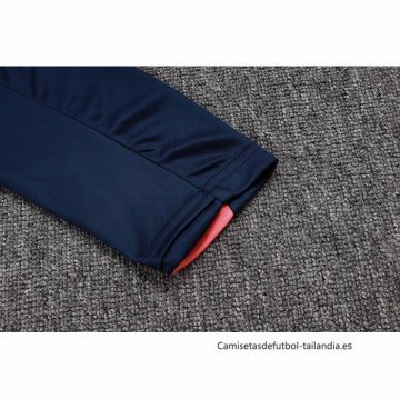 Chandal de Sudadera del Barcelona 2025-2026 Azul Rosa