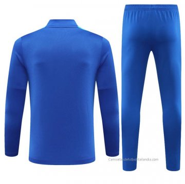 Chandal de Sudadera del Barcelona Nino 2023-2024 Azul