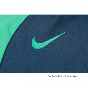 Chandal de Sudadera del Barcelona Nino 2023-2024 Azul y Verde