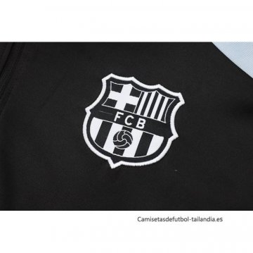 Chandal de Sudadera del Barcelona Nino 2024-2025 Negro y Gris