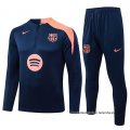 Chandal de Sudadera del Barcelona Nino 2025-2026 Azul Naranja
