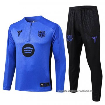 Chandal de Sudadera del Barcelona Nino 2025-2026 Azul Purpura