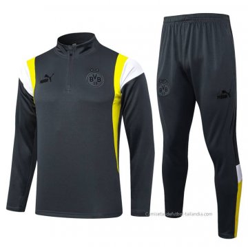 Chandal de Sudadera del Borussia Dortmund 2023-2024 Gris Chandal de Sudadera del Borussia Dortmund 2023-2024 Gris