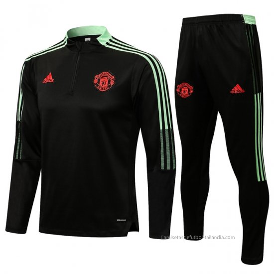 Chandal de Sudadera del Manchester United 2021-2022 Negro - Haga un click en la imagen para cerrar