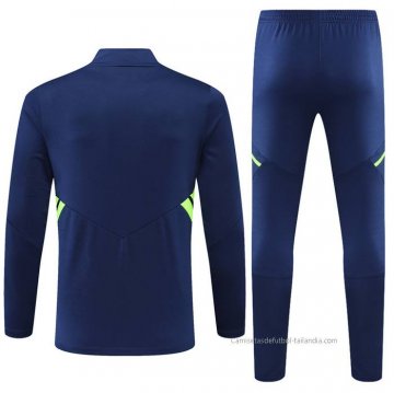 Chandal de Sudadera del Manchester United 2022-2023 Azul y Verde