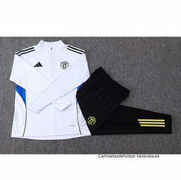 Chandal de Sudadera del Manchester United 2025-2026 Blanco