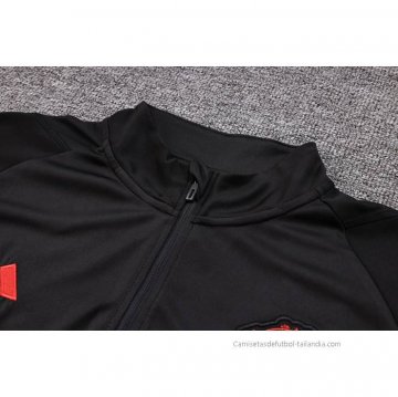 Chandal de Sudadera del Manchester United Nino 2023-2024 Negro