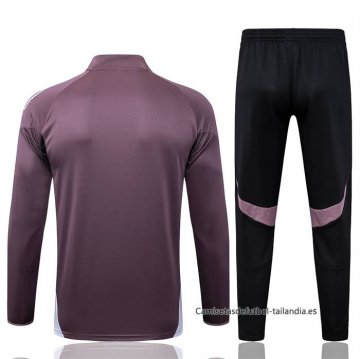 Chandal de Sudadera del Manchester United Nino 2025-2026 Purpura