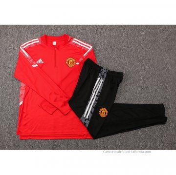 Chandal de Sudadera del Manchester United UCL 2021-2022 Rojo