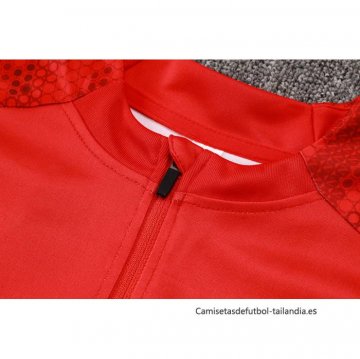 Chandal de Sudadera del Napoli Nino 2024-2025 Rojo