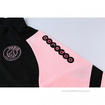 Chandal de Sudadera del Paris Saint-Germain 2021-2022 Negro y Rosa