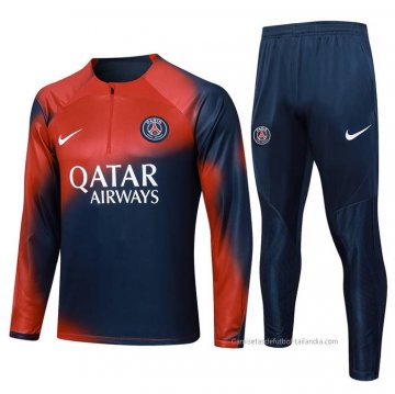 Chandal de Sudadera del Paris Saint-Germain 2023-2024 Rojo Chandal de Sudadera del Paris Saint-Germain 2023-2024 Rojo