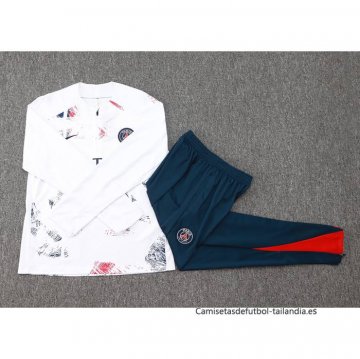 Chandal de Sudadera del Paris Saint-Germain 2024-2025 Blanco