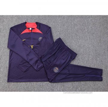 Chandal de Sudadera del Paris Saint-Germain Nino 2023-2024 Purpura