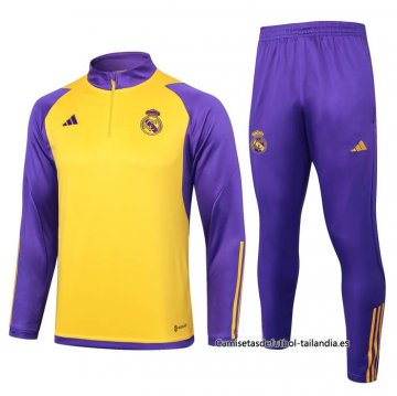 Chandal de Sudadera del Real Madrid 2023-2024 Amarillo Chandal de Sudadera del Real Madrid 2023-2024 Amarillo