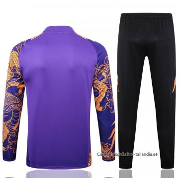 Chandal de Sudadera del Real Madrid Dragon 2024-2025 Purpura