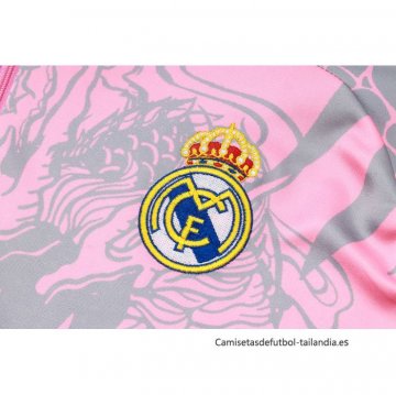 Chandal de Sudadera del Real Madrid Dragon 2024-2025 Rosa