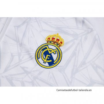Chandal de Sudadera del Real Madrid Nino 2024-2025 Blanco
