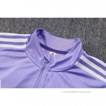 Chandal de Sudadera del Real Madrid Nino 2022-2023 Purpura