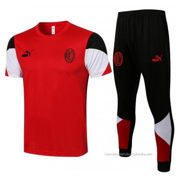 Chandal del AC Milan Manga Corta 2021-2022 Rojo Chandal del AC Milan Manga Corta 2021-2022 Rojo