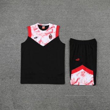 Chandal del AC Milan Sin Mangas 2022-2023 Negro