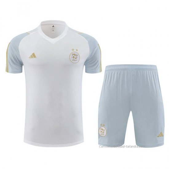 Chandal del Argelia Manga Corta 2023-2024 Blanco - Pantalon Corto - Haga un click en la imagen para cerrar