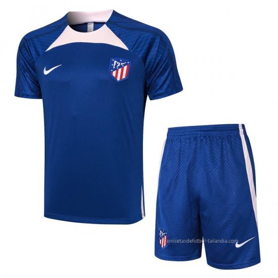 Chandal del Atletico Madrid Manga Corta 2023-2024 Azul - Pantalon Corto - Haga un click en la imagen para cerrar