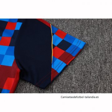 Chandal del Barcelona Manga Corta 2026-2027 Azul Rojo - Pantalon Corto