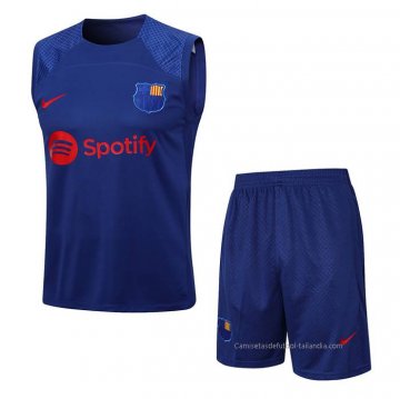 Chandal del Barcelona Sin Mangas 2023-2024 Azul Chandal del Barcelona Sin Mangas 2023-2024 Azul