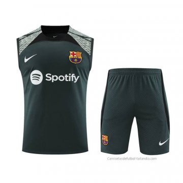 Chandal del Barcelona Sin Mangas 2023-2024 Verde Chandal del Barcelona Sin Mangas 2023-2024 Verde