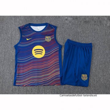 Chandal del Barcelona Sin Mangas 2025-2026 Azul Amarillo