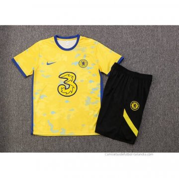 Chandal del Chelsea Manga Corta 2022-2023 Amarillo - Pantalon Corto