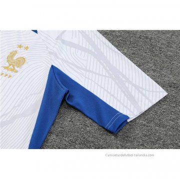 Chandal del Francia Manga Corta 2022-2023 Blanco - Pantalon Corto