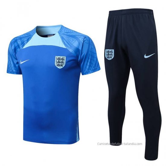 Chandal del Inglaterra Manga Corta 2022-2023 Azul - Haga un click en la imagen para cerrar