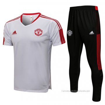 Chandal del Manchester United Manga Corta 2021-2022 Blanco Chandal del Manchester United Manga Corta 2021-2022 Blanco