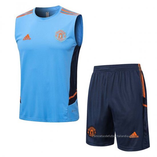 Chandal del Manchester United Sin Mangas 2022-2023 Azul Claro - Haga un click en la imagen para cerrar