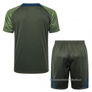 Chandal del Paris Saint-Germain Jordan Manga Corta 2024-2025 Verde - Pantalon Corto