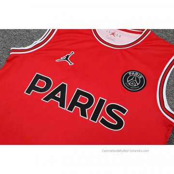 Chandal del Paris Saint-Germain Jordan Sin Mangas 2022-2023 Rojo