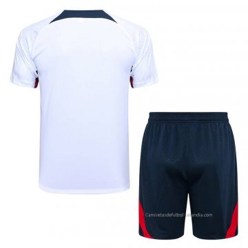 Chandal del Paris Saint-Germain Manga Corta 2023-2024 Blanco - Pantalon Corto