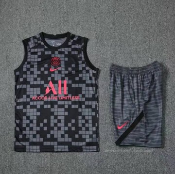 Chandal del Paris Saint-Germain Sin Mangas 2022-2023 Negro y Gris
