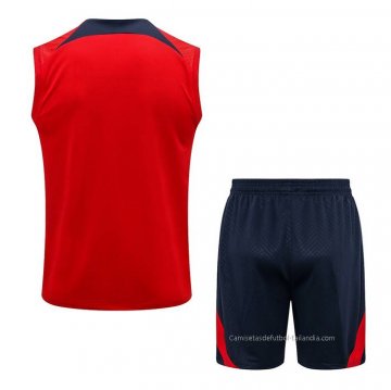 Chandal del Paris Saint-Germain Sin Mangas 2022-2023 Rojo