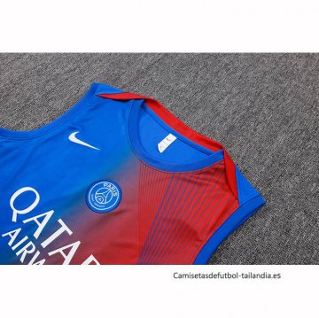 Chandal del Paris Saint-Germain Sin Mangas 2025-2026 Azul Rojo