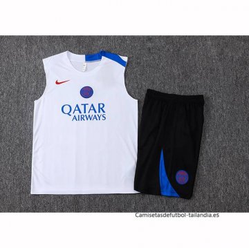 Chandal del Paris Saint-Germain Sin Mangas 2025-2026 Blanco