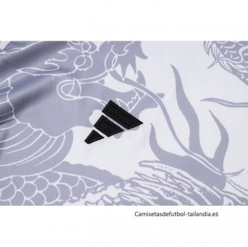 Chandal del Real Madrid Dragon Manga Corta 2024-2025 Blanco - Pantalon Corto