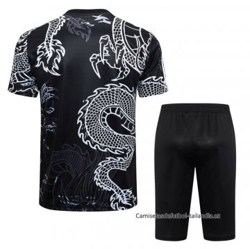 Chandal del Real Madrid Dragon Manga Corta 2024-2025 Negro - Pantalon Corto