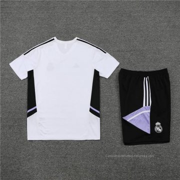 Chandal del Real Madrid Manga Corta 2022-2023 Blanco - Pantalon Corto