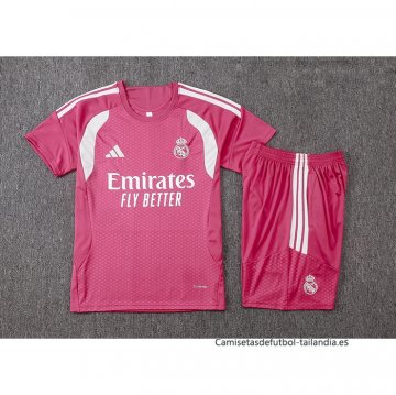 Chandal del Real Madrid Manga Corta 2026-2027 Rosa - Pantalon Corto